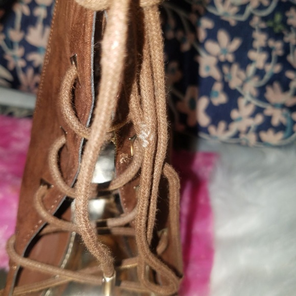 Carlos Santana Jolene Lace Chunky Heels sz 8 Women - Picture 8 of 8